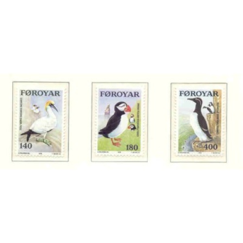Faroe Islands Sc 36-38 1978 Sea Birds stamp set mint NH