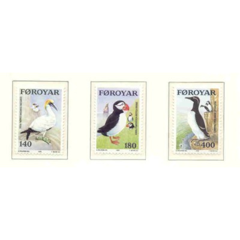 Faroe Islands Sc 36-38 1978 Sea Birds stamp set mint NH