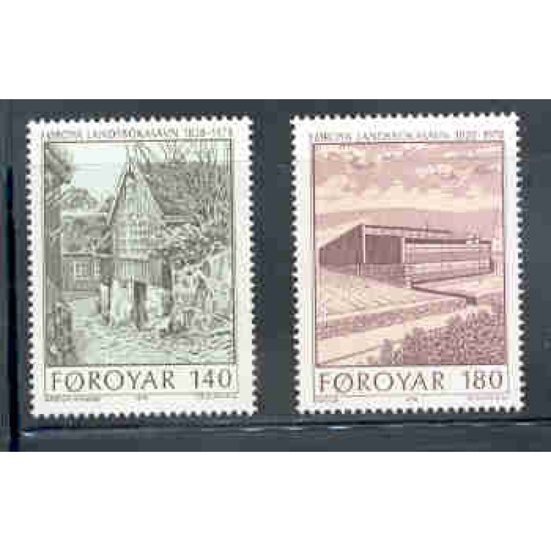 Faroe Islands Sc 39-40 1978 New Library stamp set mint NH