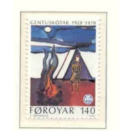 Faroe Islands Sc 41 1978 Girl Guides stamp  mint NH