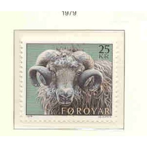 Faroe Islands Sc 42 1979 25 kr Ram stamp  mint NH