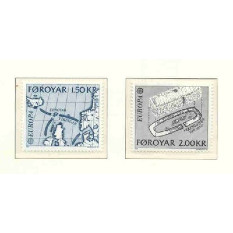 Faroe Islands Sc81-2 1982 Europa stamp set mint NH