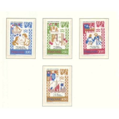 Faroe Islands Sc 86-9 1982 Medieval Ballads stamp set mint NH