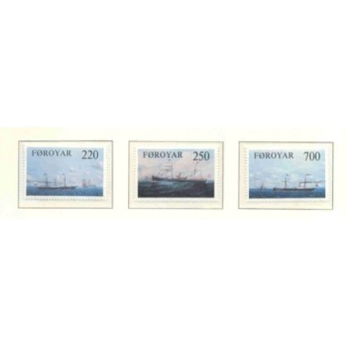 Faroe Islands Sc 90-2 1983 Ships stamp set mint NH