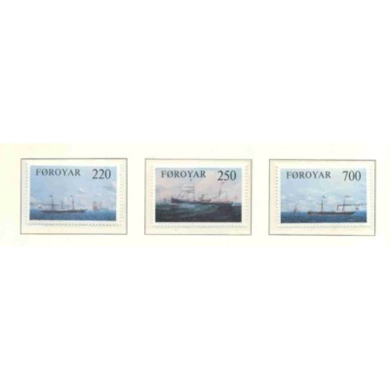 Faroe Islands Sc 90-2 1983 Ships stamp set mint NH