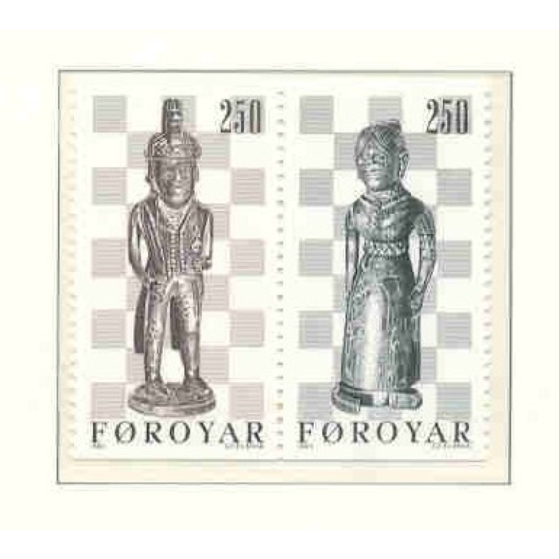 Faroe Islands Sc 93-94 1983 Chess Pieces stamp set mint NH