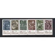 Faroe Islands Sc 115-120 1984 Fairy Tale Illustrations stamp set mint NH