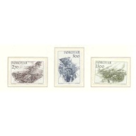 Faroe Islands Sc 149-51 1986 Old Bridges stamp set mint NH