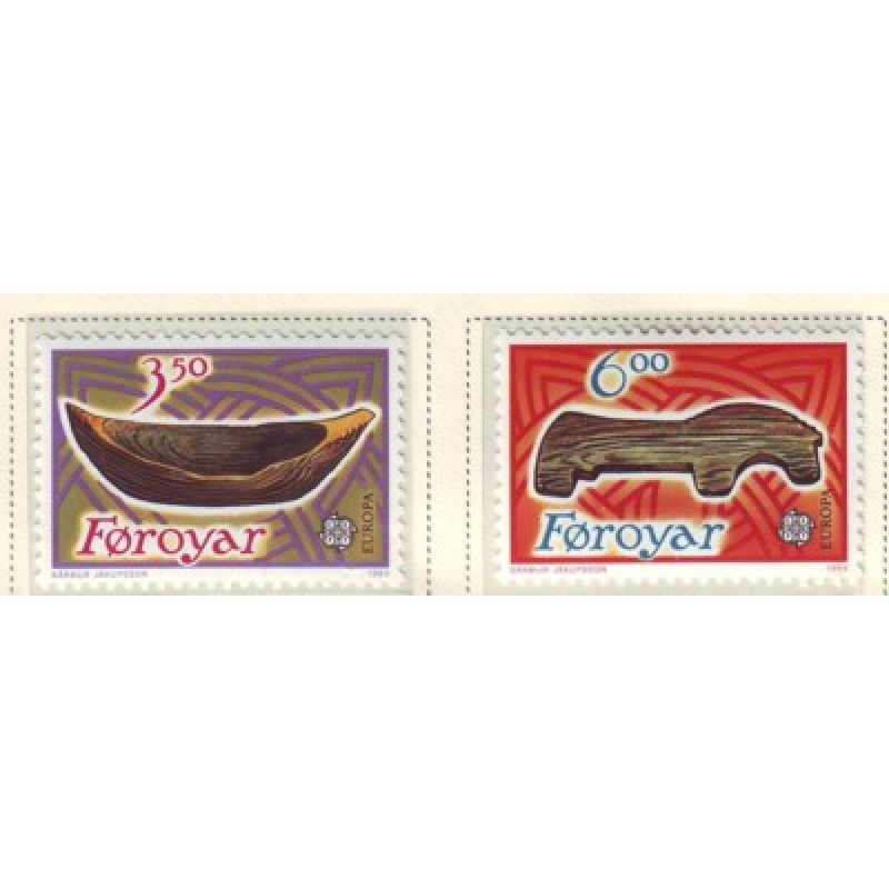 Faroe Islands Sc 191-192 1989 Europa stamp set mint NH