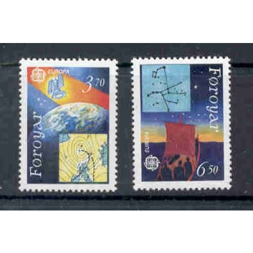 Faroe Islands Sc 220-221 1991 Europa stamp set mint NH