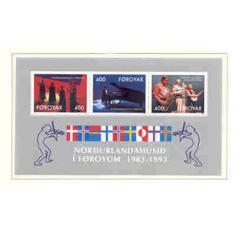 Faroe Islands Sc 249a 1993 Nordic House stamp sheet mint NH