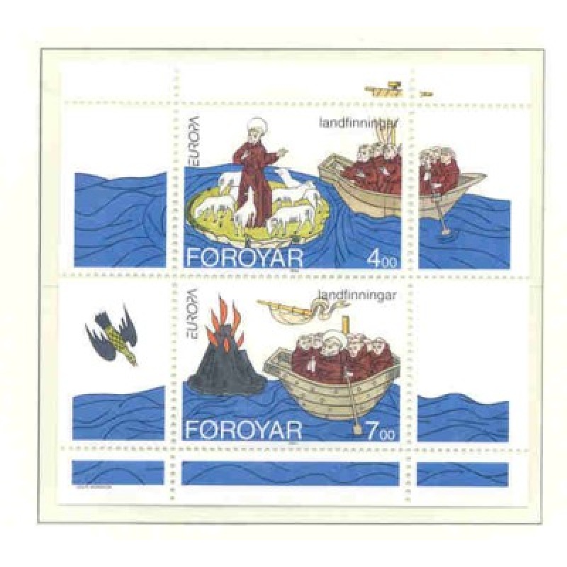 Faroe Islands Scott 265a 1994 Europa St Brendan stamp sheet mint NH