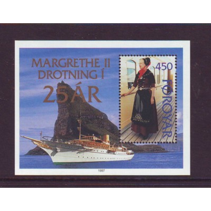 Faroe Islands Scott 312 1997 Queen stamp sheet mint NH