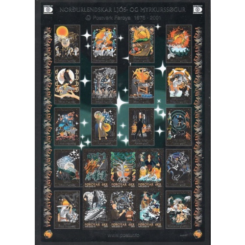 Faroe Islands Sc 396 2001 Nordic Myths & Legends stamp sheet mint NH