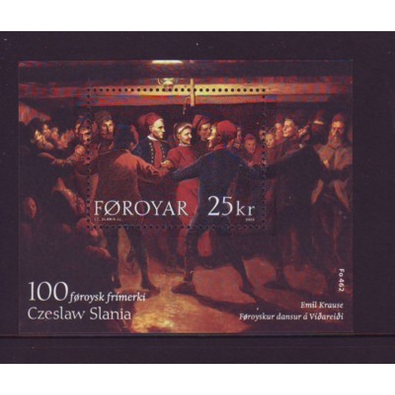 Faroe Islands Sc 438 2003 Krause Painting Slania stamp sheet used