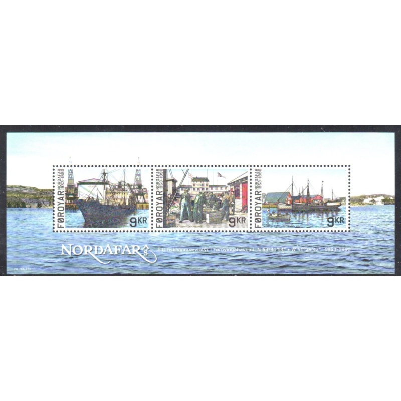 Faroe Islands Sc 609 2013 Nordafar Fishery stamp sheet mint NH