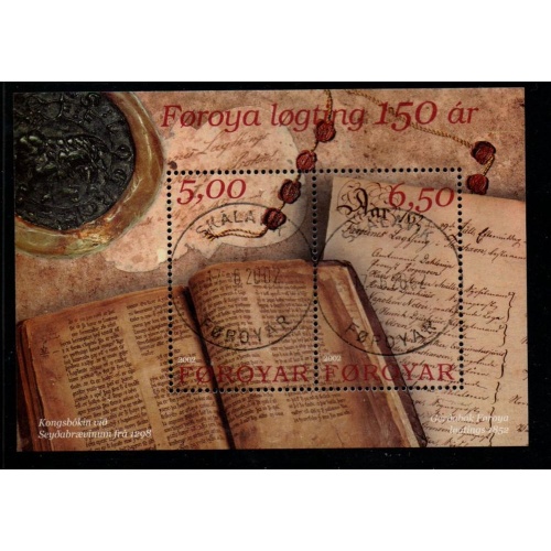 Faroe Islands Sc 422 2002 Representative Council stamp sheet used