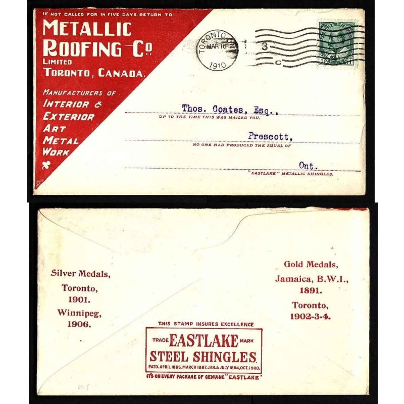 Canada-cover #14111-2c advert-Metallic Roofing-York-Toronto-back flap miss