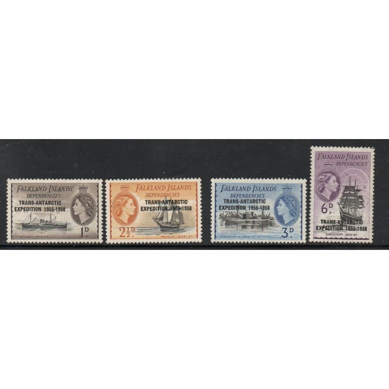 Falkland Island Dependencies Sc 1L34-7 1956 Trans Antarctic stamp set mint NH