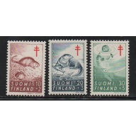 Finland Sc B160-62 1961 Anti TB animals stamp set mint NH
