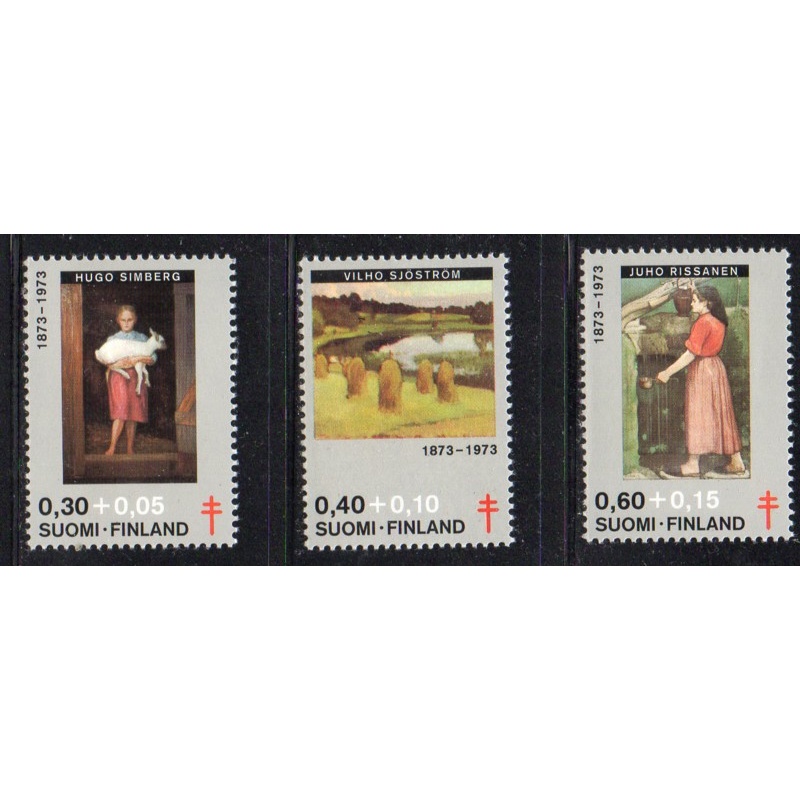 Finland Sc B197-99 1973 Paintings TB  stamp set mint NH
