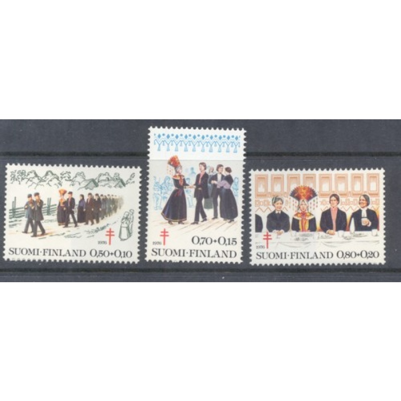 Finland Sc B207-09 1976 Wedding TB  stamp set mint NH