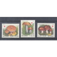 Finland Sc B221-23 1980 Mushrooms Red Cross stamp set mint NH