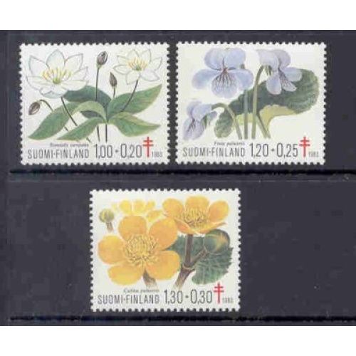 Finland Sc B230-32 1983 Forest Plants TB stamp set mint NH