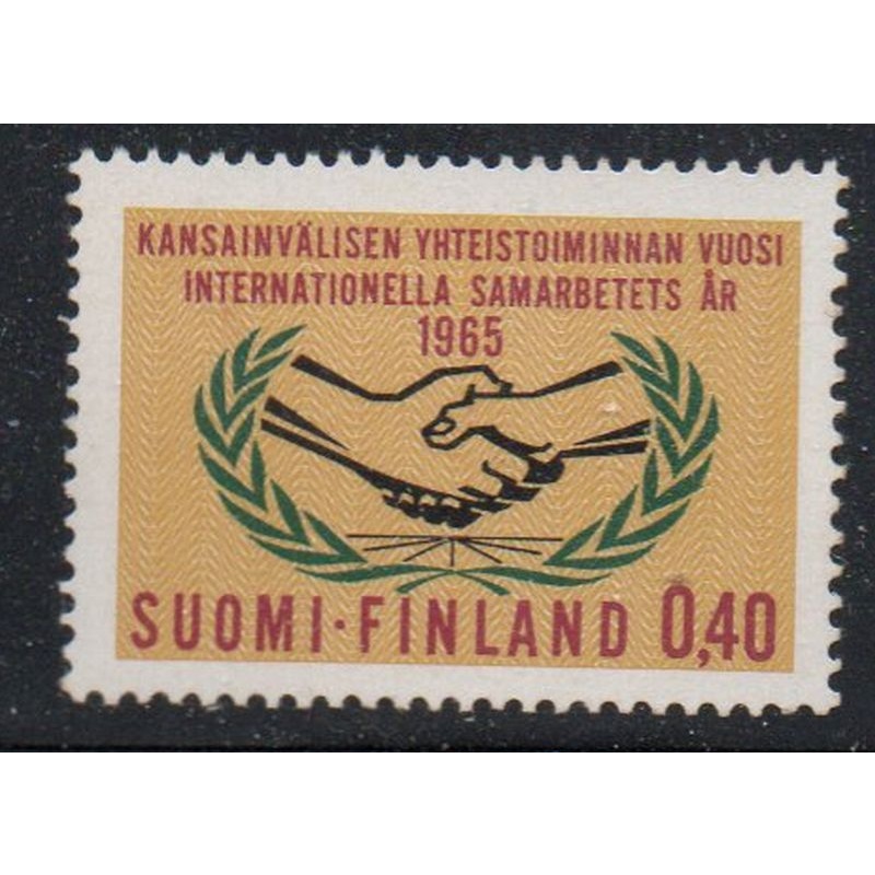 Finland Sc 430 1965 International Cooperation Year stamp mint NH