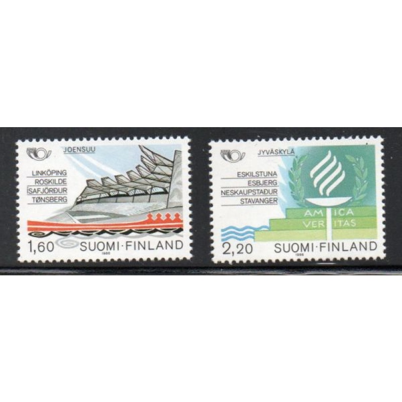 Finland Sc 738-739 1986 Nordic Cooperation stamp set mint NH