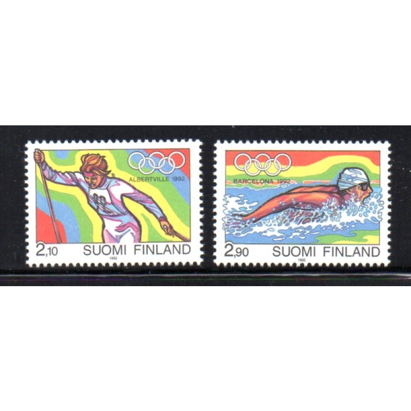 Finland Sc 878-879 1992 Olympics  stamp set mint NH