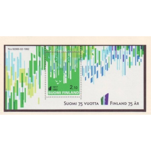 Finland Sc 897 1992 75th Anniversary Independence stamp souvenir sheet mint NH