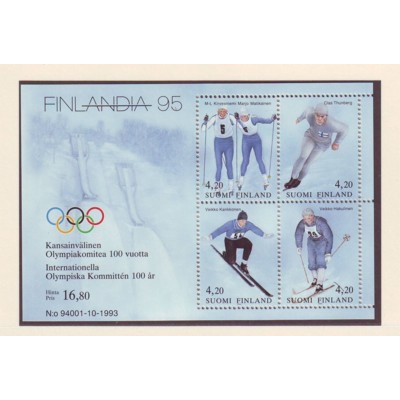 Finland Sc 933 1994 Olympic Medalists stamp sheet mint NH