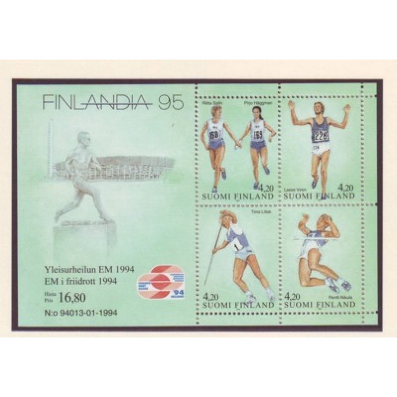 Finland Sc 939 1994 Track & Field stamp sheet mint NH