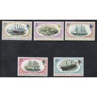 Falkland Islands Sc 192-196 1970 ship "Great Britain" stamp set mint NH