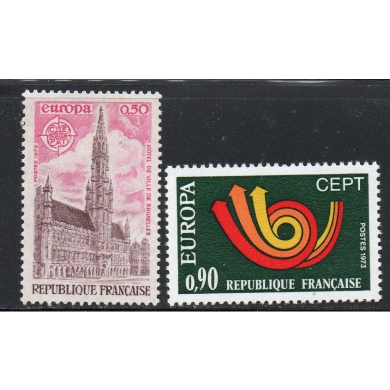 France  Sc  1366-67 1973 Europa stamp set mint NH