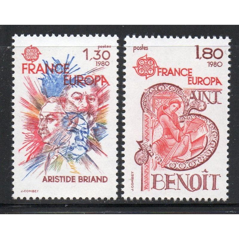 France  Sc  1699-1700 1980  Europa stamp set mint NH