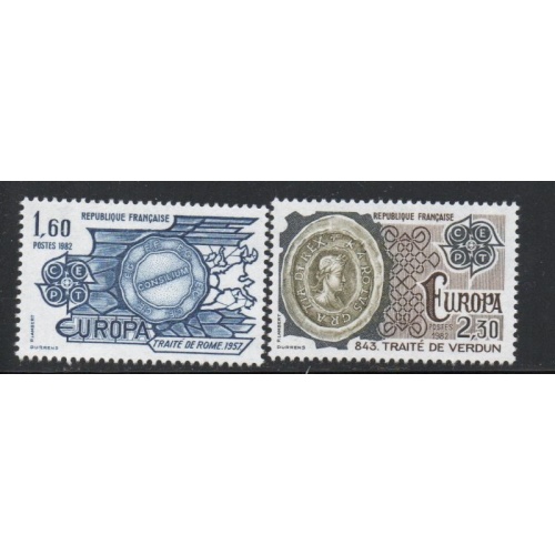 France  Sc  1827-28 1982  Europa stamp set mint NH
