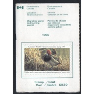 Canada 1995 Redneck Duck Conservation stamp used van Dam FWH11