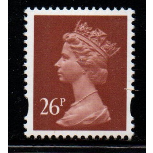 Great Britain Sc MH 215 1996 26p brown QE II Machin Head stamp mint NH