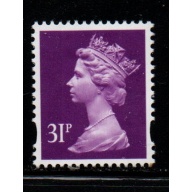 Great Britain Sc MH 221 1996 31p deep rose lilac QE II Machin Head stamp mint NH