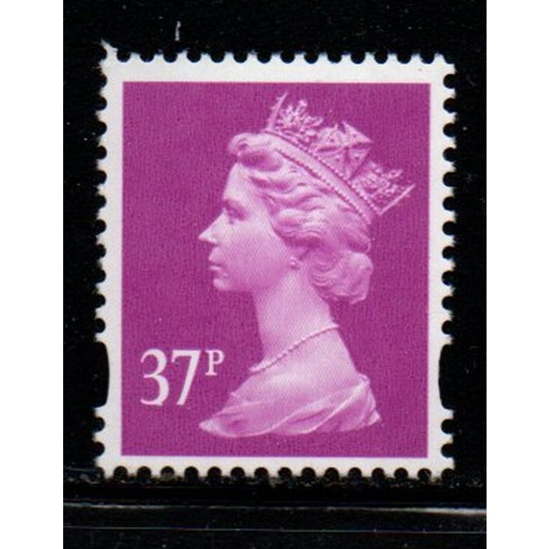 Great Britain Sc MH 225 1996 37p bright rose lilac QE II Machin Head stamp mint NH