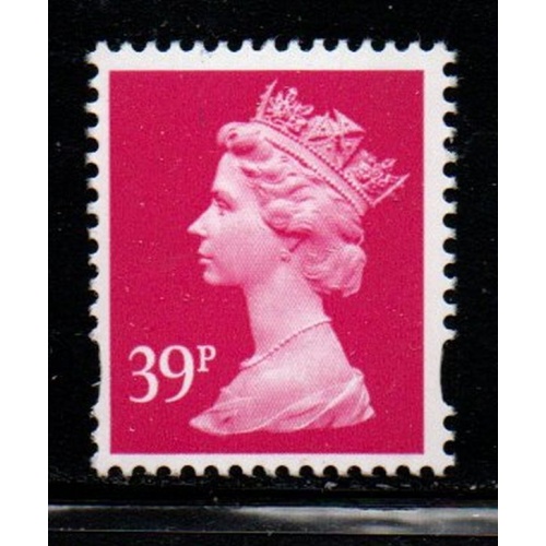 Great Britain Sc MH 228 1996 39p bright pink QE II Machin Head stamp mint NH