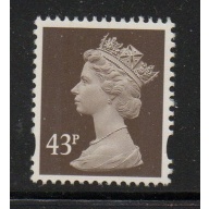 Great Britain Sc MH 232 1996 43p dark brown QE II Machin Head stamp mint NH
