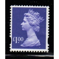 Great Britain Sc MH 237 1995 £1 violet QE II Machin Head stamp mint NH