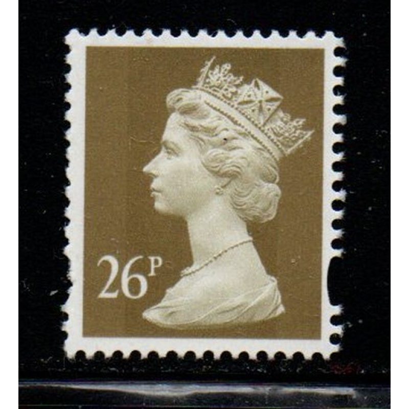 Great Britain Sc MH 256 1997 26p gold QE II Machin Head stamp mint NH