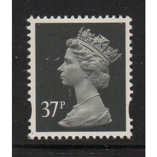 Great Britain Sc MH263 2002 37p black QE II Machin Head stamp mint NH