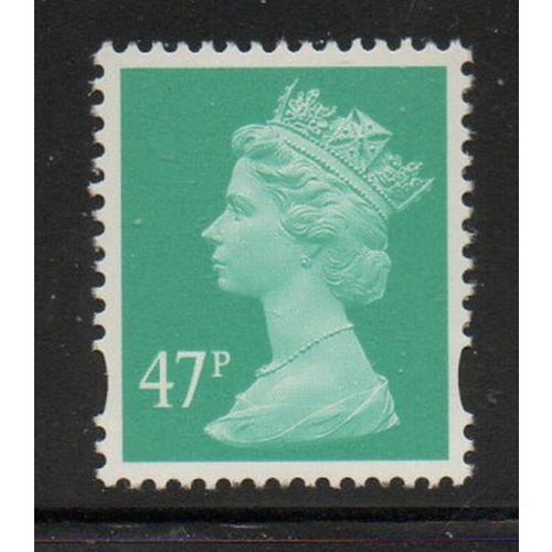 Great Britain Sc MH270B  2002 47p blue green QE II Machin Head stamp mint NH