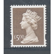 Great Britain Sc MH 283 1999 £5 brown  Machin Head stamp mint NH