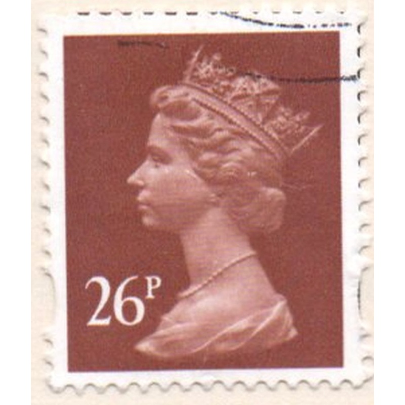 Great Britain Sc MH215 1996 26p brown QE II Machin Head stamp used